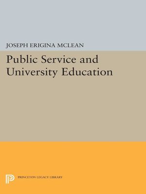 cover image of Public Service and University Education